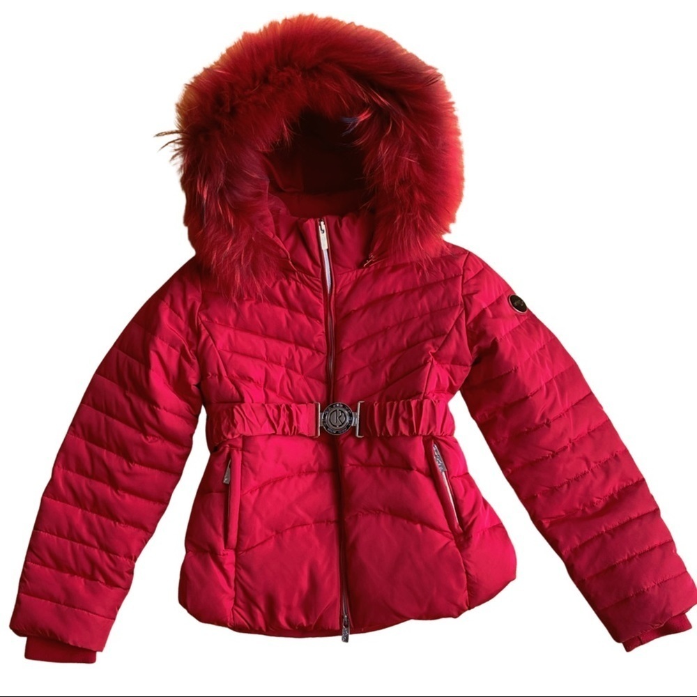 COPY - Italian designer, Relish Girl, Kids Size 10 Red Down Jacket - removable …